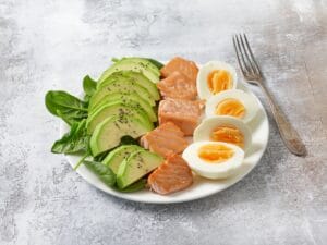 plate of Keto diet food ingredients
